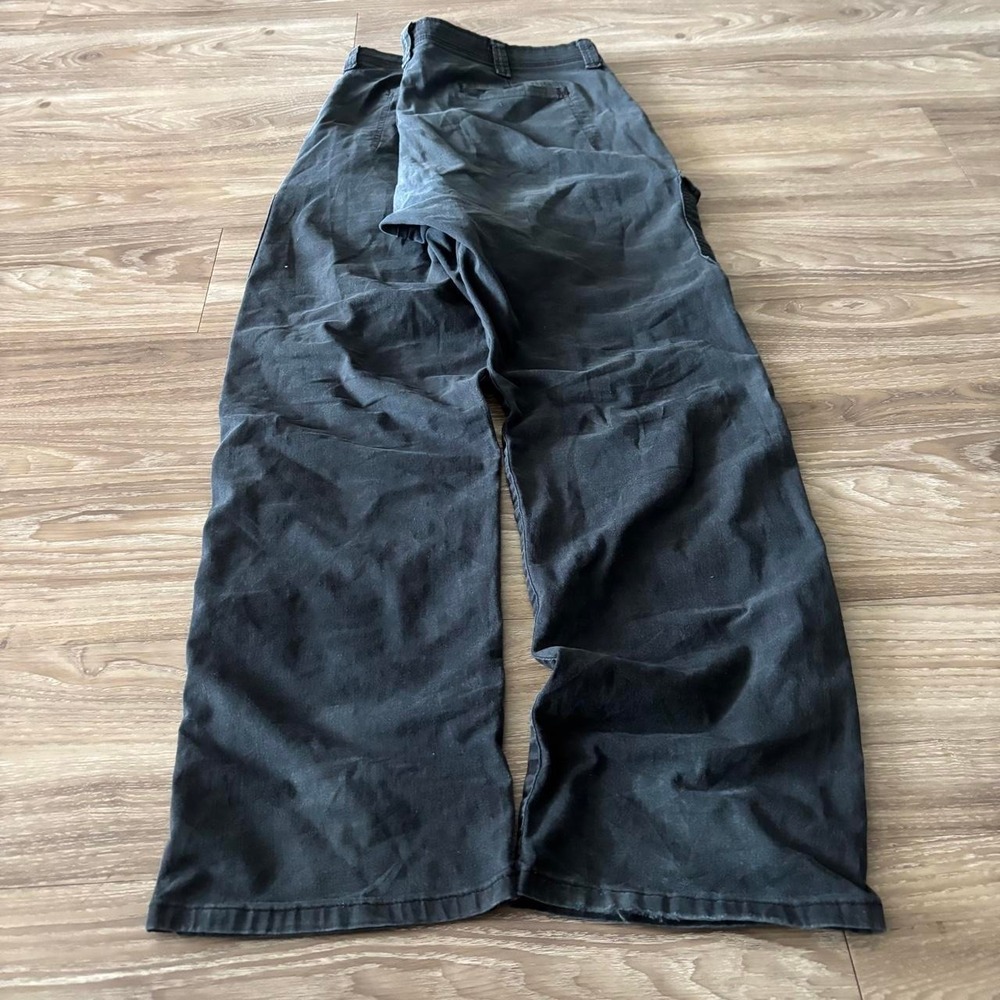 Vintage Y2K/2000s Baggy Black Streetwear Skater Cargo Pants! 38x34 - Picture 4 of 7